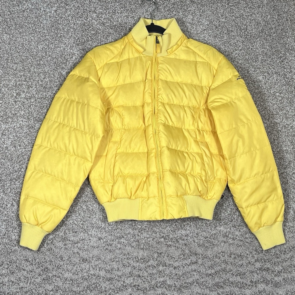 Polo Jeans Co Ralph Lauren Down Puffer Jacket Small Yellow Vintage Y2K  Bomber